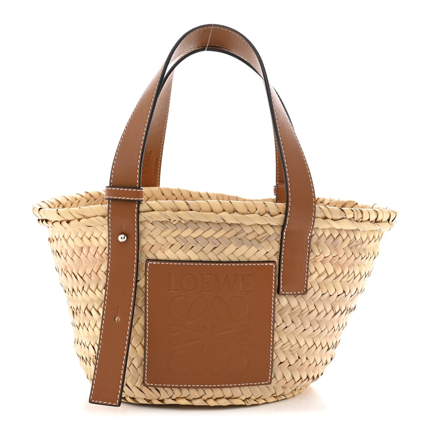Raffia Small Basket Tote Bag Natural Tan
