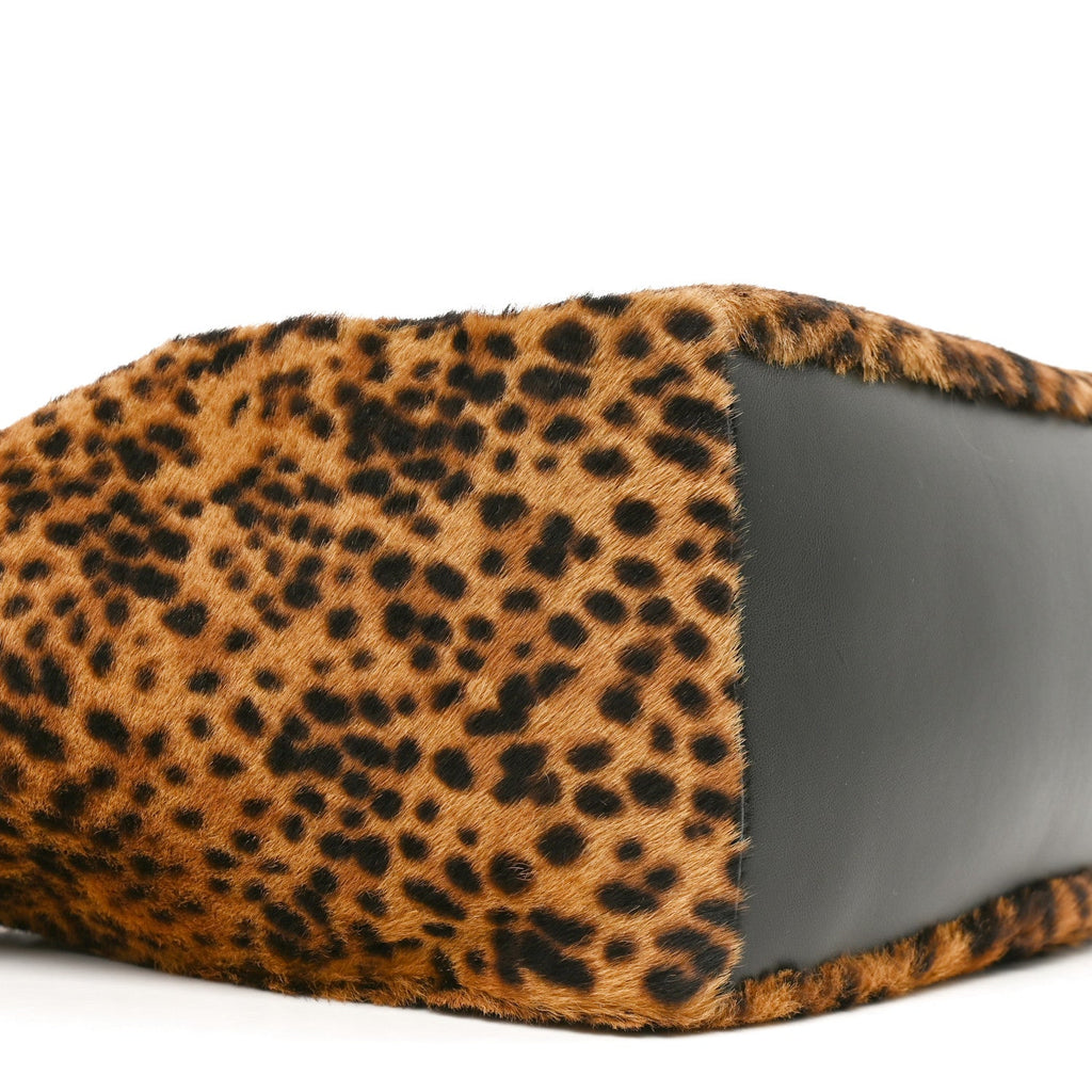 Pony Hair Nappa Leopard Print Le 5 A 7 Bea Tote Earth Black