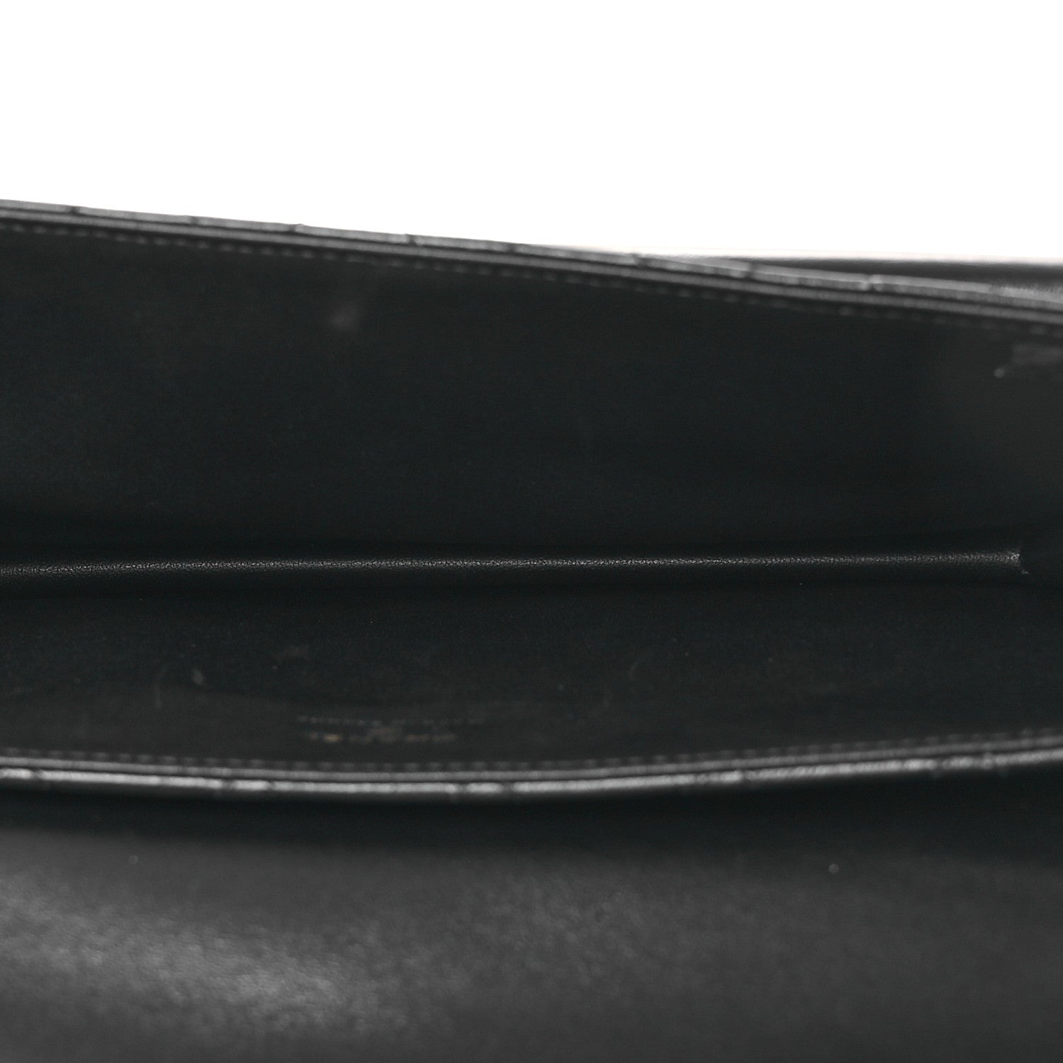 Lambskin Quilted Flap Clutch Black