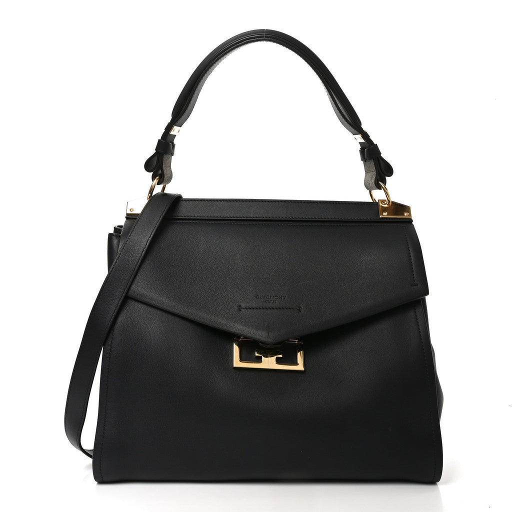 Calfskin Medium Mystic Shoulder Bag Black