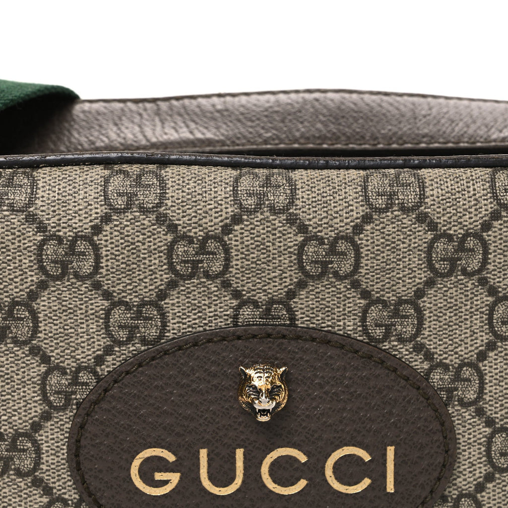 GG Supreme Monogram Web Neo Vintage Shoulder Bag Beige New Acero Crop
