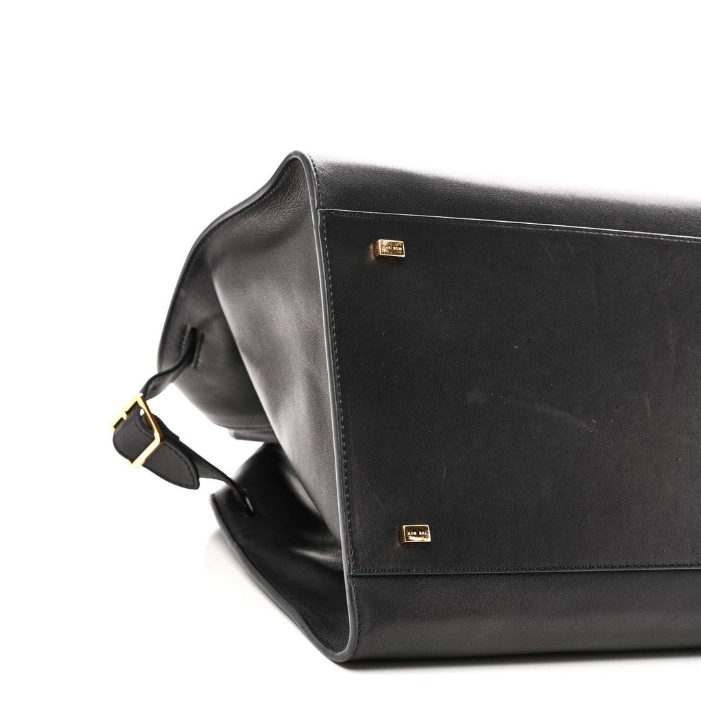 Polished Saddle Calfskin Soft Margaux 15 Black