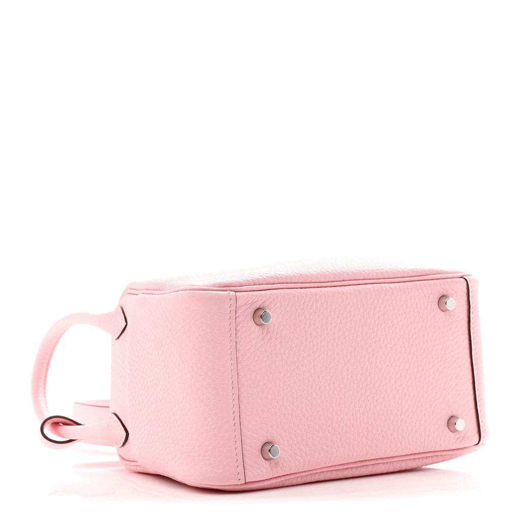 Taurillon Clemence Verso Mini Lindy 20 Rose Sakura Gris Perle Rose Sakura Gris Perle