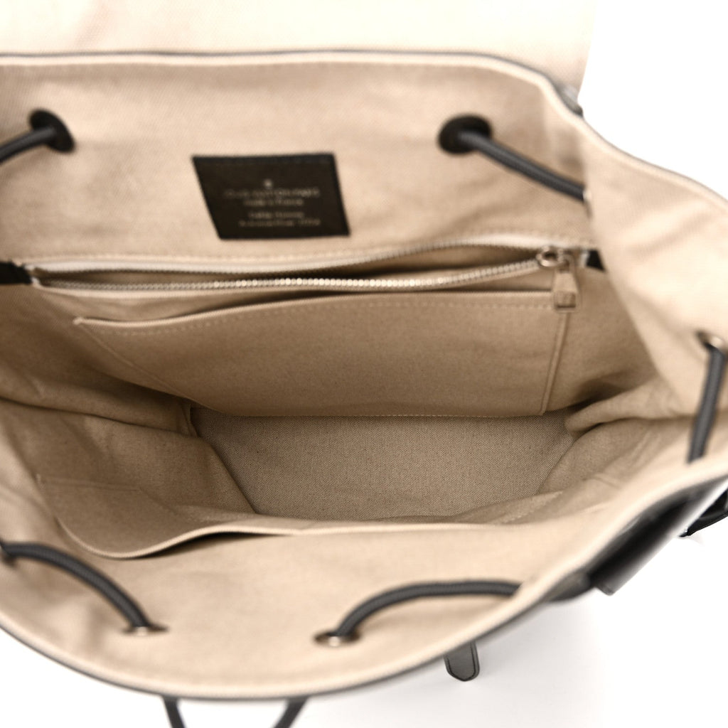 Brushed Monogram Eclipse Christopher MM Backpack Black