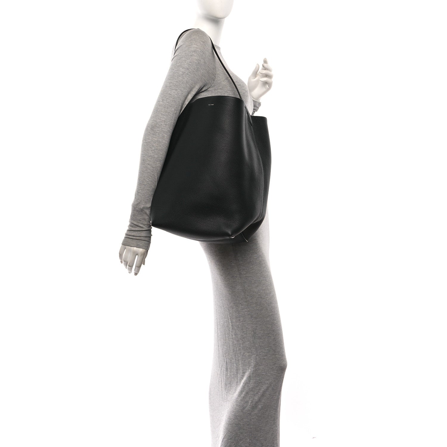 Grained Calfskin Large N/S Park Tote Black
