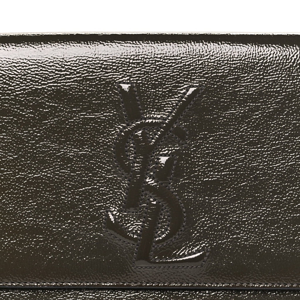 Textured Patent Monogram Large Belle De Jour Green