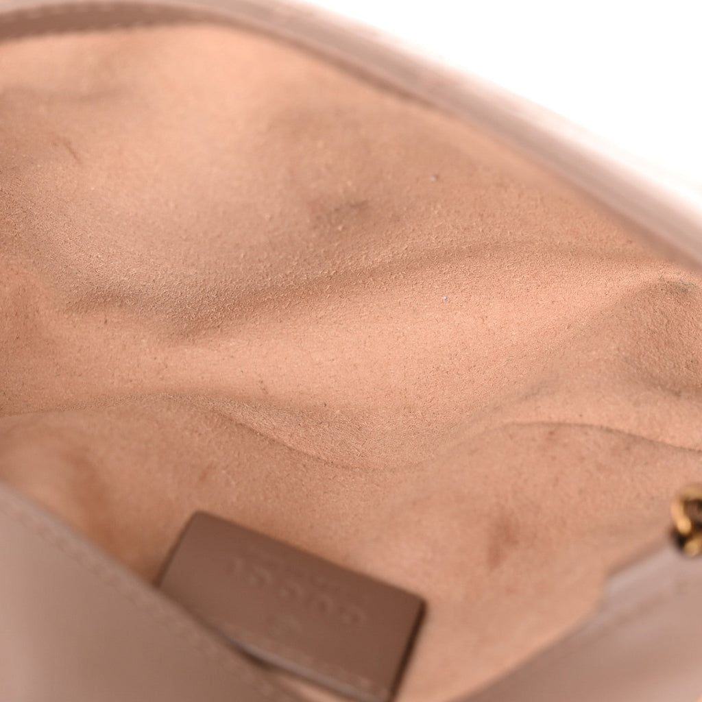 Calfskin Matelasse Super Mini GG Marmont Shoulder Bag Porcelain Rose