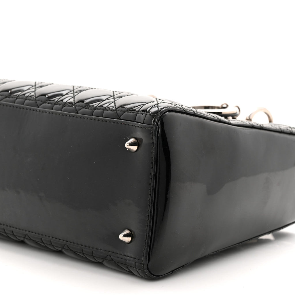 Patent Cannage Medium Lady Dior Black