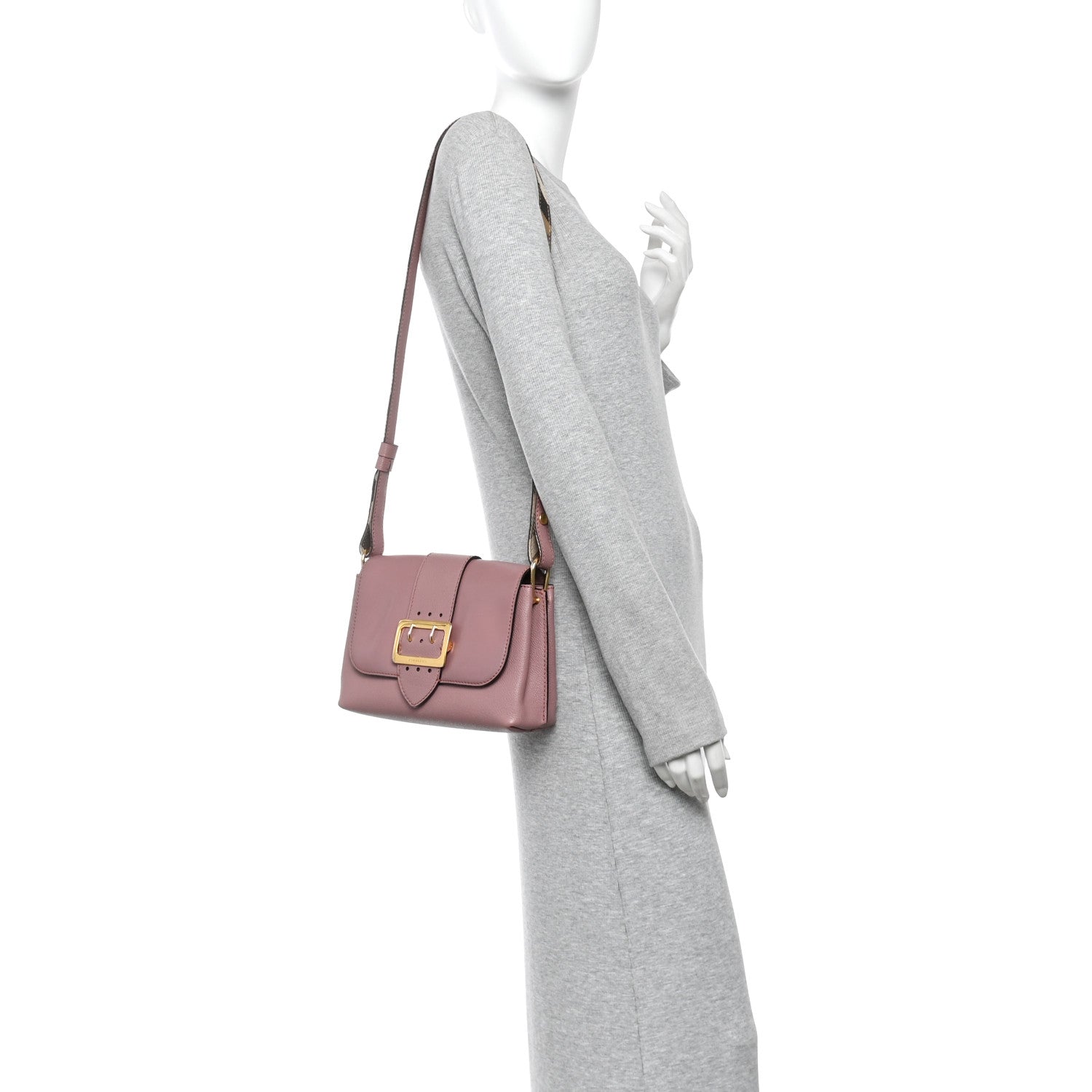Soft Grain Calfskin Small Medley Crossbody Dusty Pink