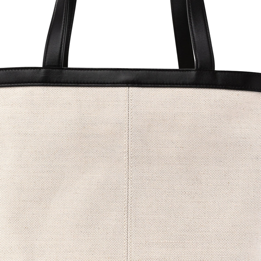 Canvas Mix Nappa Intrecciato Medium Flip Flap Tote Natural Fondant