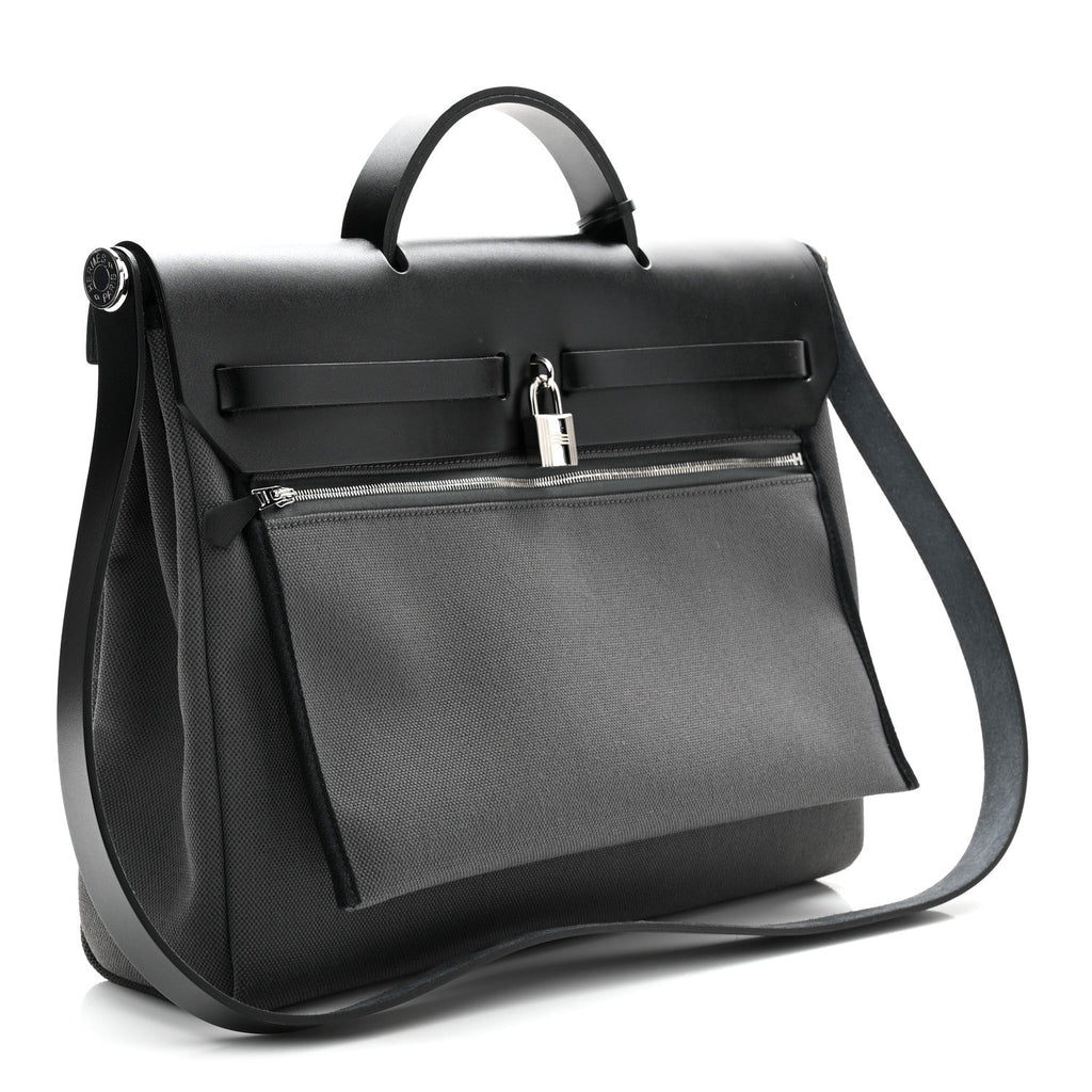 Military Toile Vache Hunter Herbag Messenger 39 Gris Fumee Black