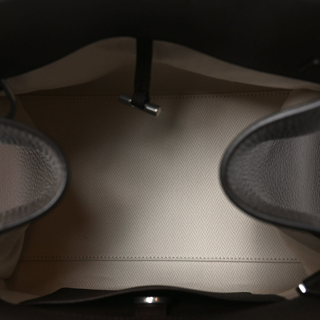 Grained Calfskin Soft Margaux 10 Bag Deep Brown