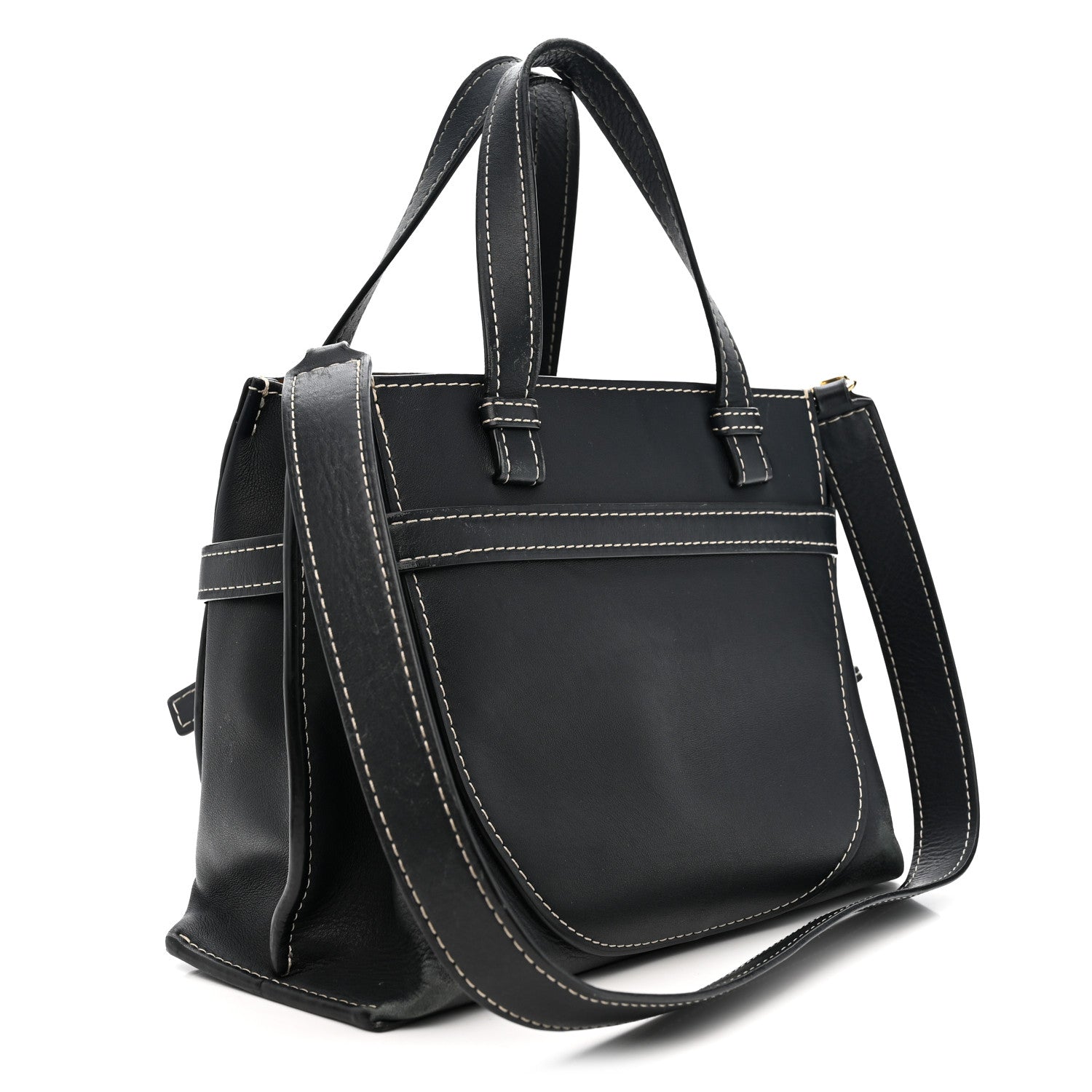 Calfskin Small Gate Tote Midnight Blue