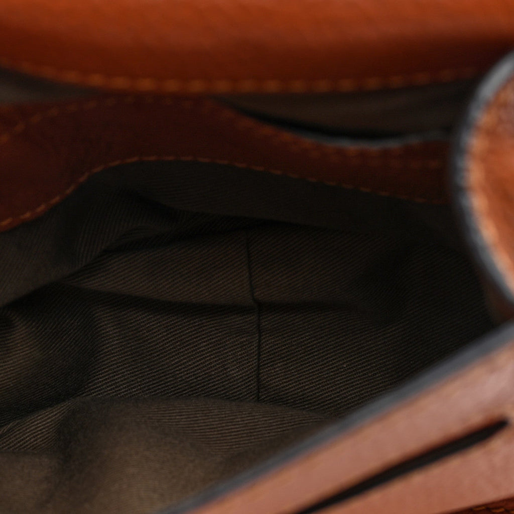 Calfskin Mini Marcie Round Crossbody Bag Tan