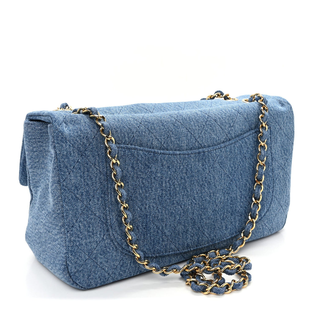 Denim Small Souplissimo Maxi Flap Blue