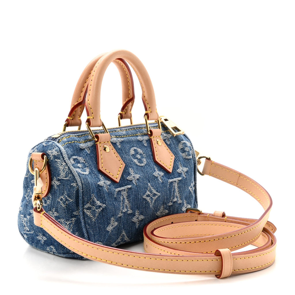 Monogram Denim Nano Speedy Blue