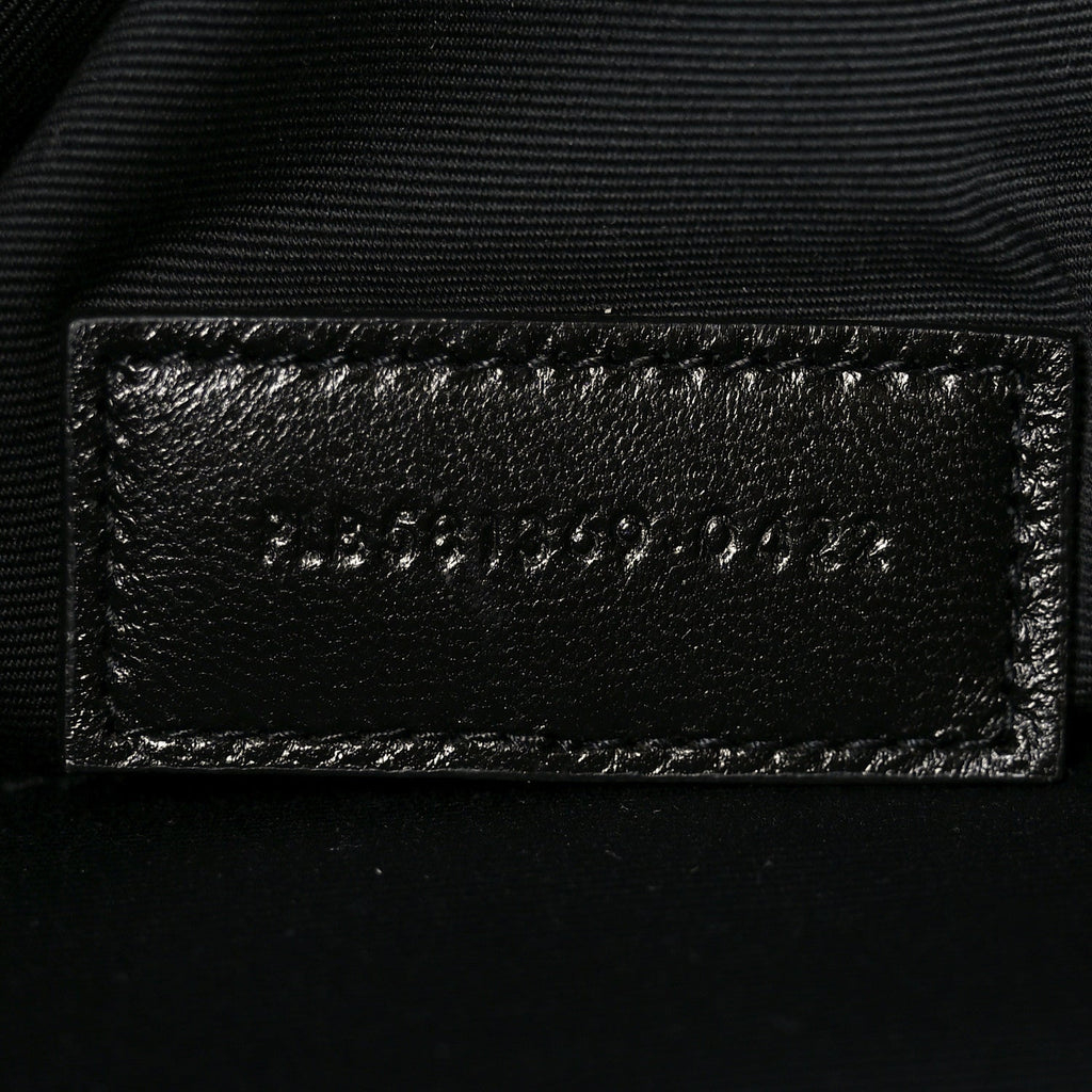 Linen Canvas Rive Gauche Zipped Pouch Black