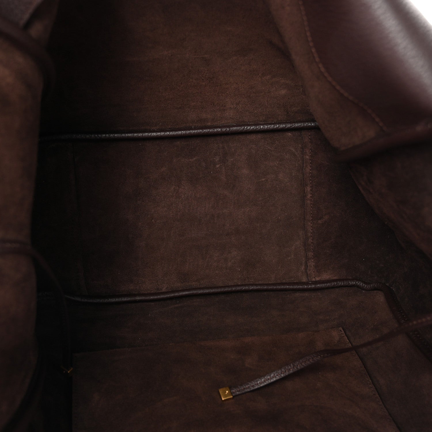 Grained Deerskin Bea Tote Marron Fonce