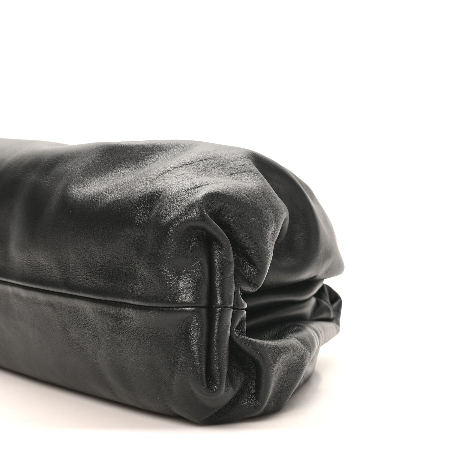 Smooth Butter Calf The Pouch Oversized Clutch Black