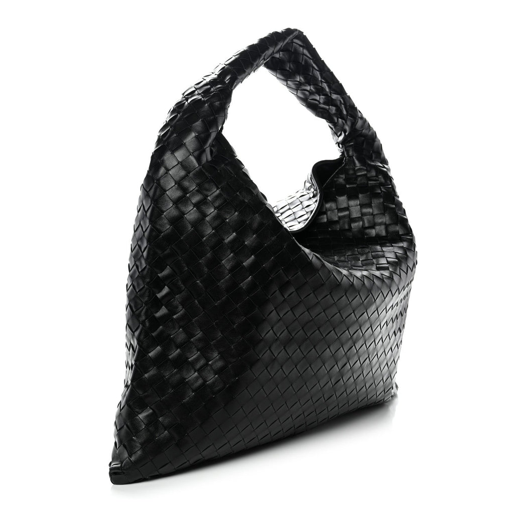 Calfskin Intrecciato Large Hop Black Black