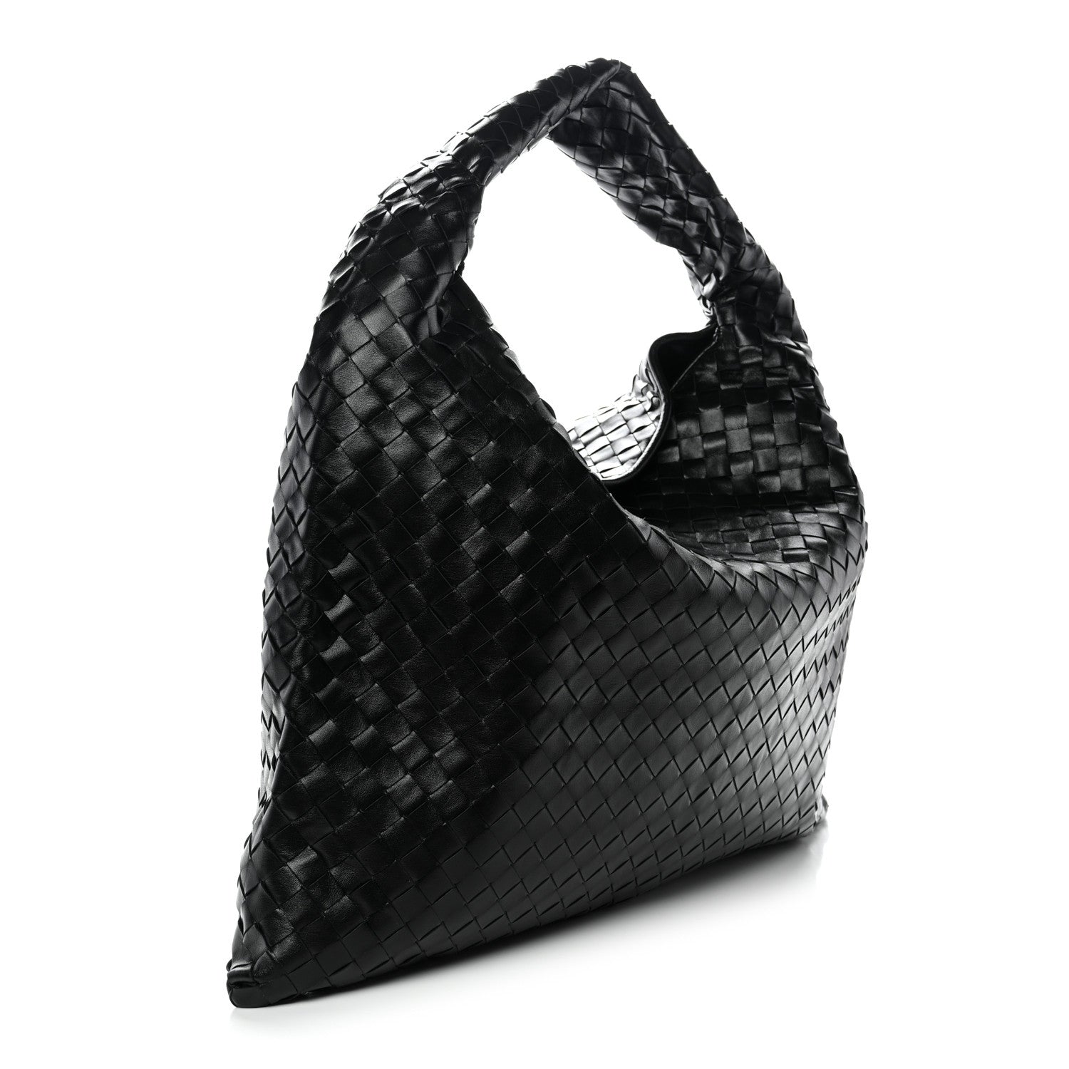 Calfskin Intrecciato Large Hop Black Black