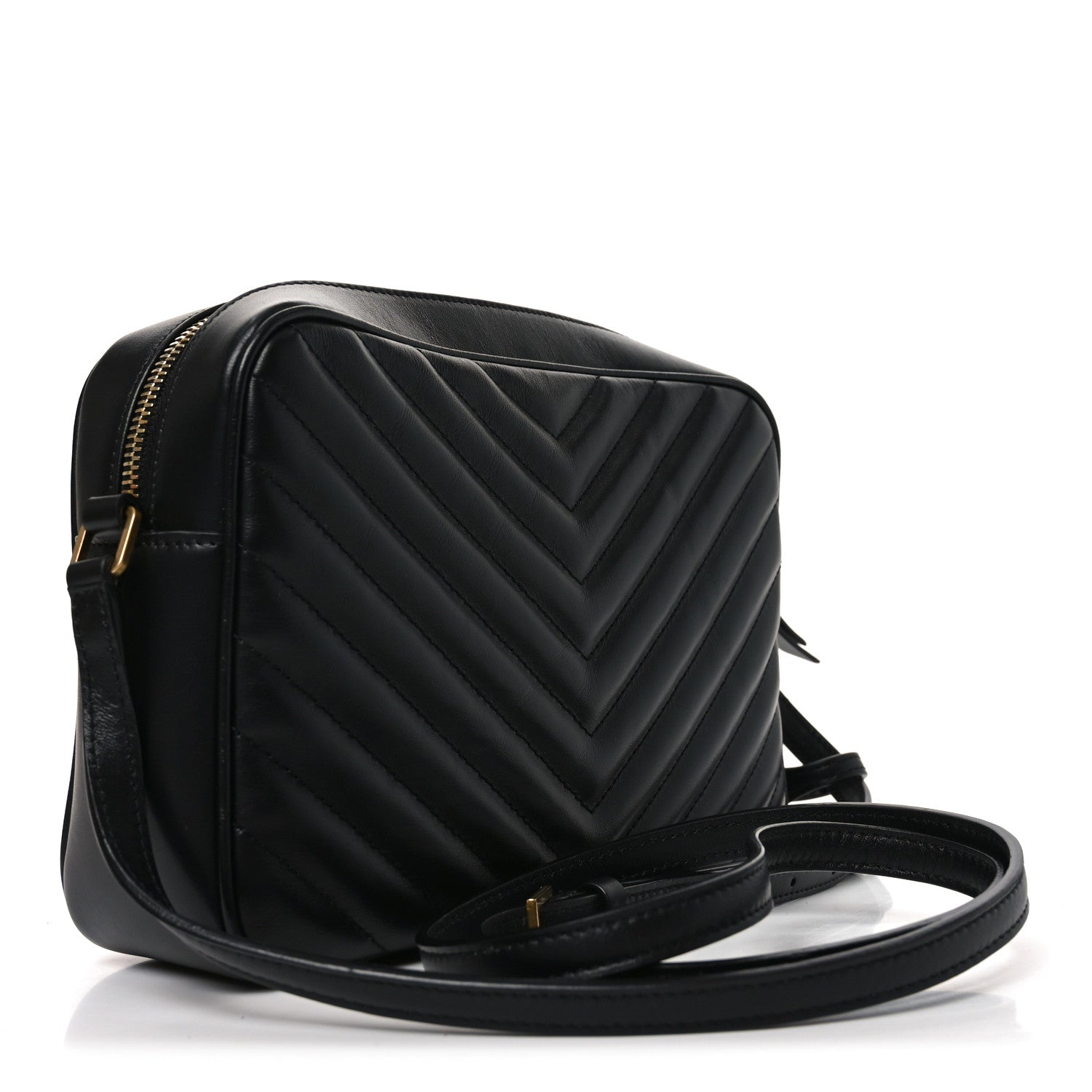 Calfskin Matelasse Monogram Lou Camera Bag Black