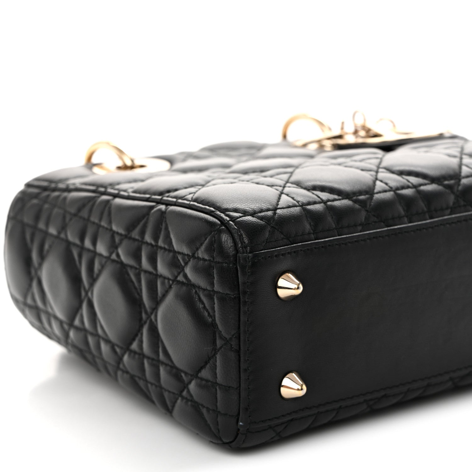 Lambskin Cannage Small Lucky Badges My Lady Dior Black