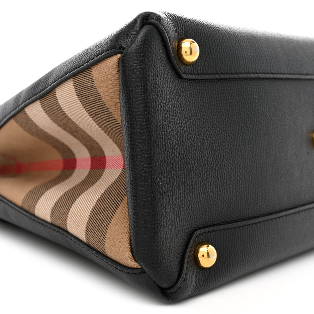 Derby Calfskin Medium Banner Tote Black