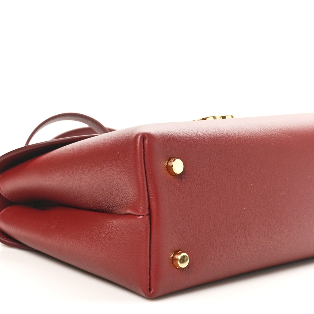 Supple Grained Calfskin Medium Nino Light Burgundy