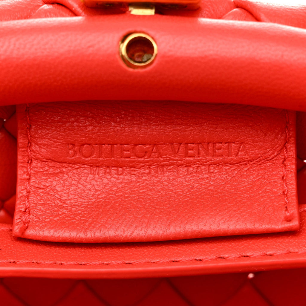 Nappa Intreccio Mini Padded Handle Bag Sunburst