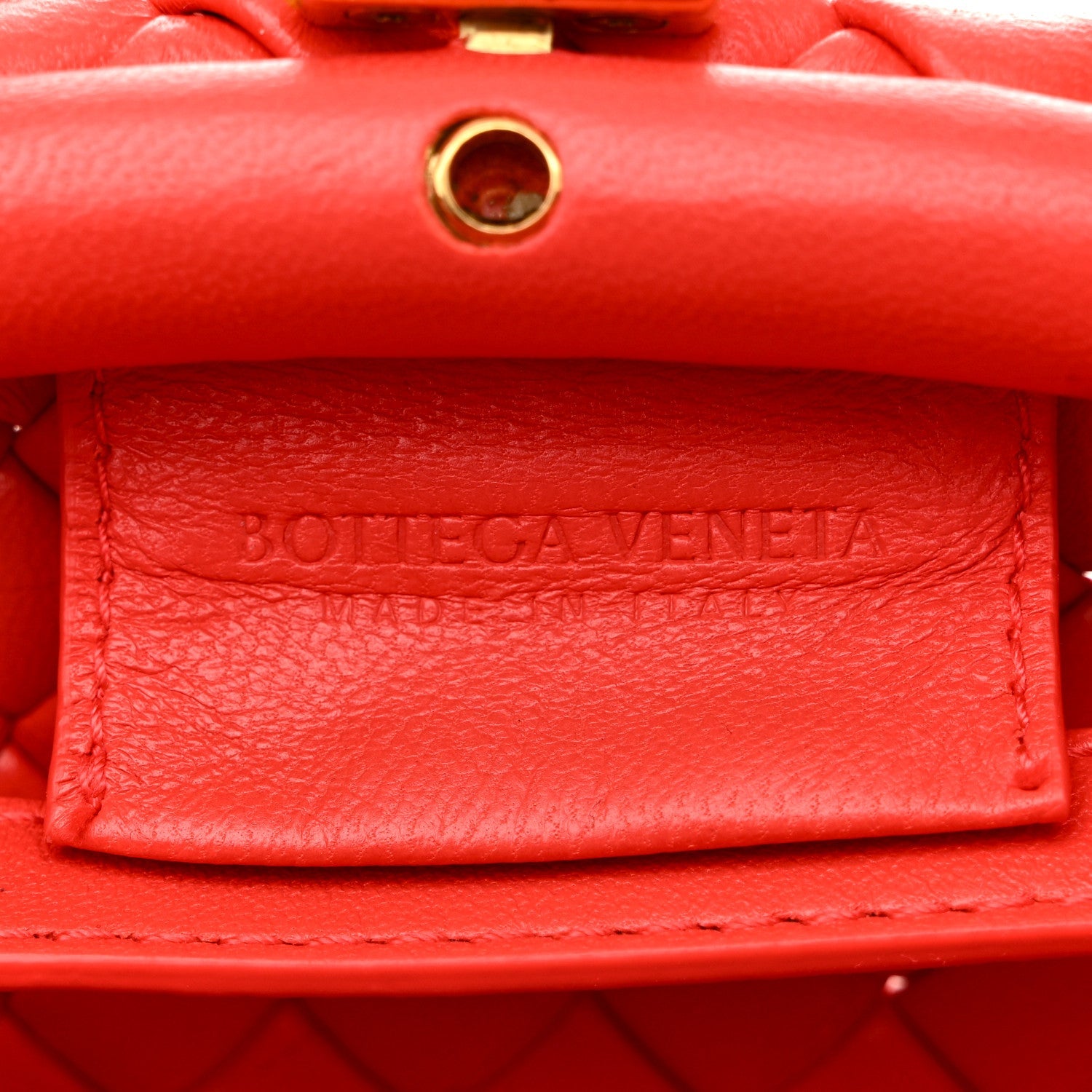 Nappa Intreccio Mini Padded Handle Bag Sunburst
