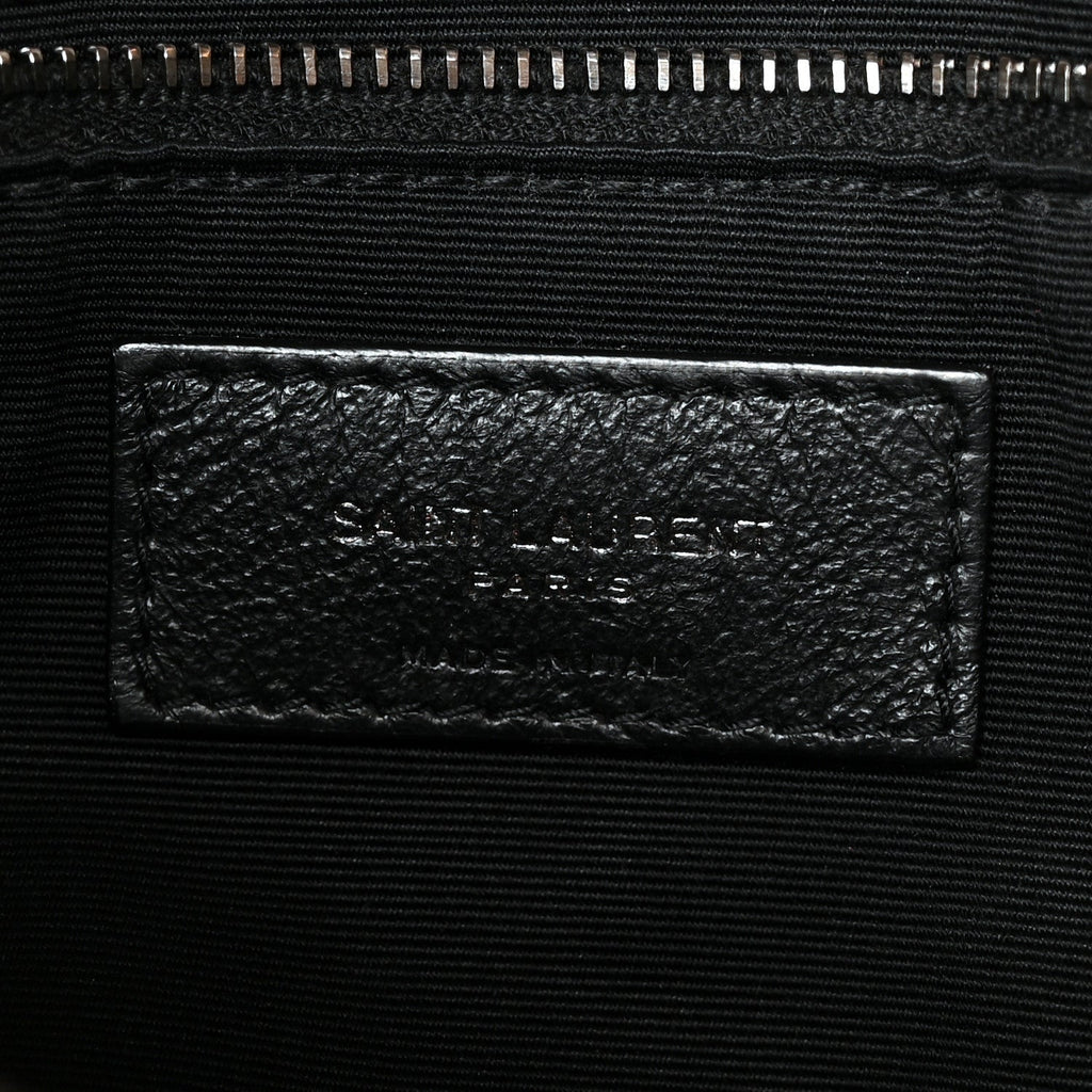 Crinkled Calfskin Matelasse Monogram Medium Niki Chain Satchel Greyish Brown