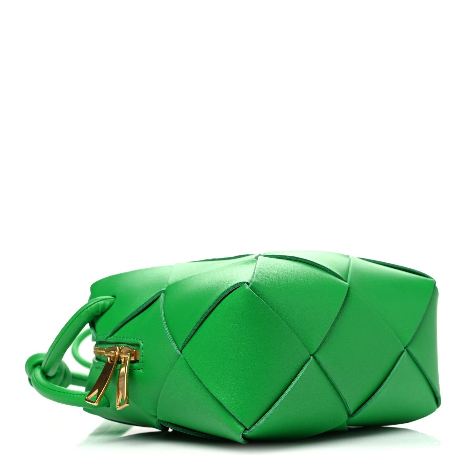 Lambskin Maxi Intrecciato Mini Cassette Camera Bag Parakeet