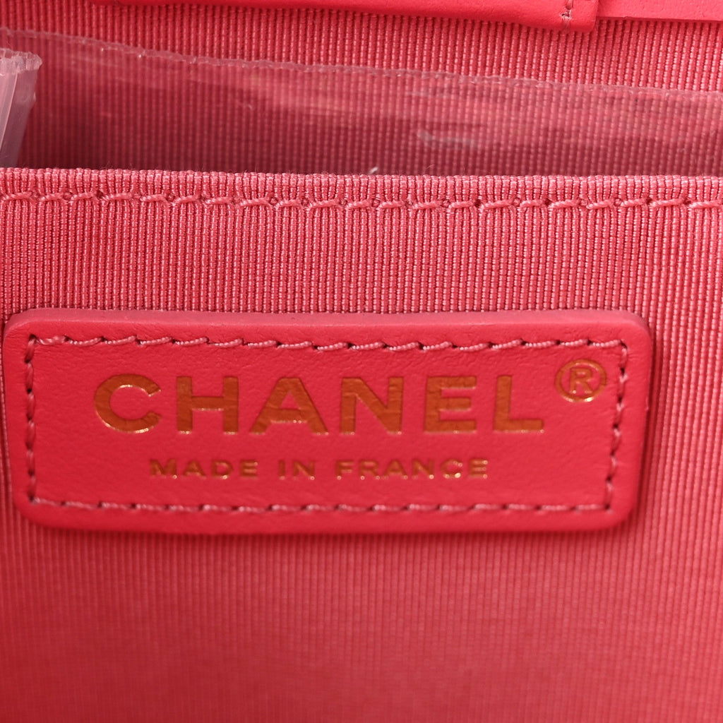 Calfskin Quilted CC Small Once Upon A Time Tote Pink