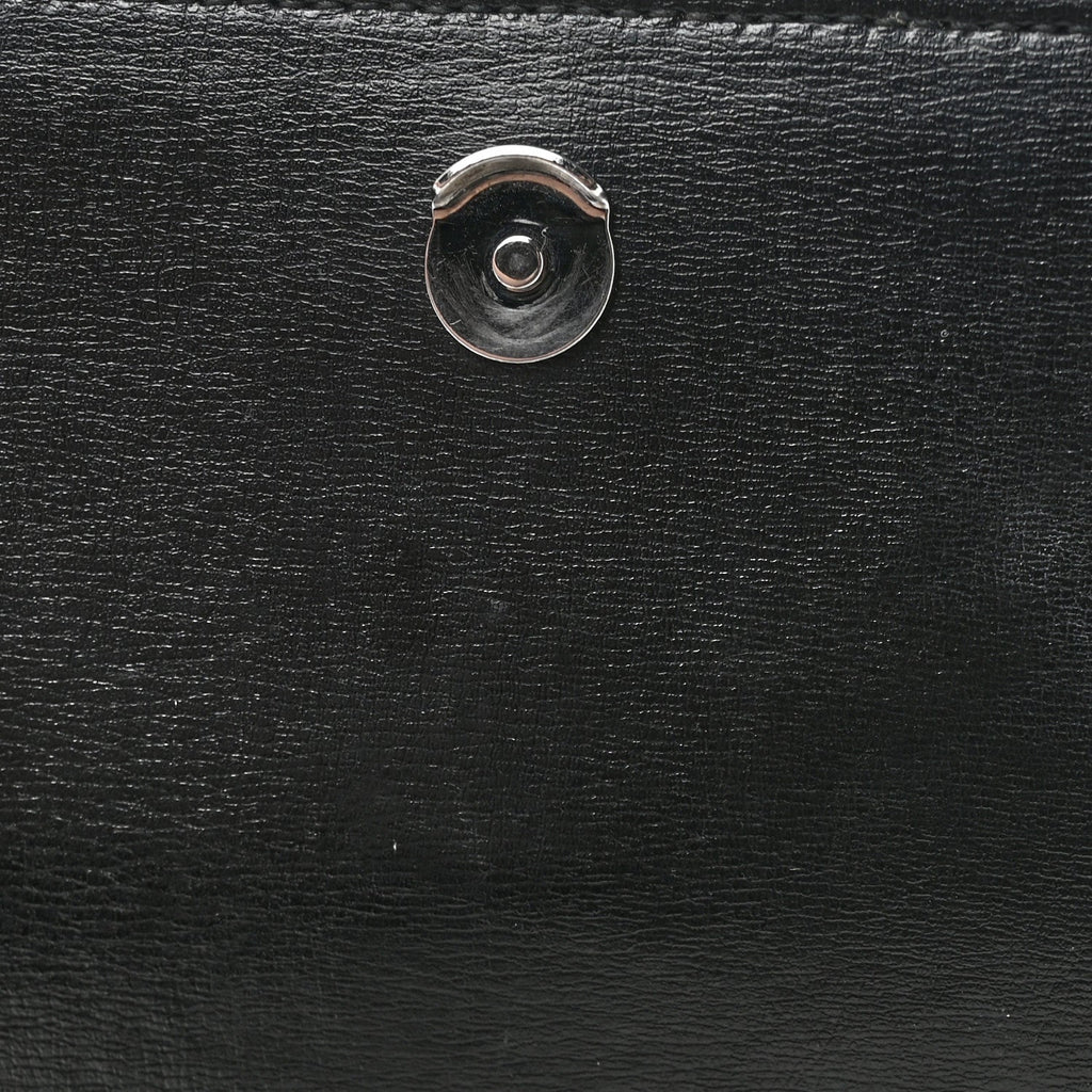 Calfskin Medium Monogram Sunset Satchel Black