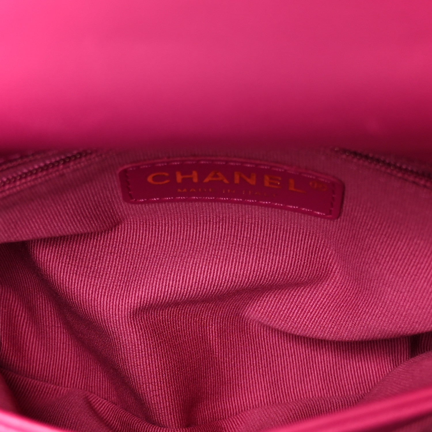 Lambskin Quilted Small Chain Top Handle Flap Fuchsia