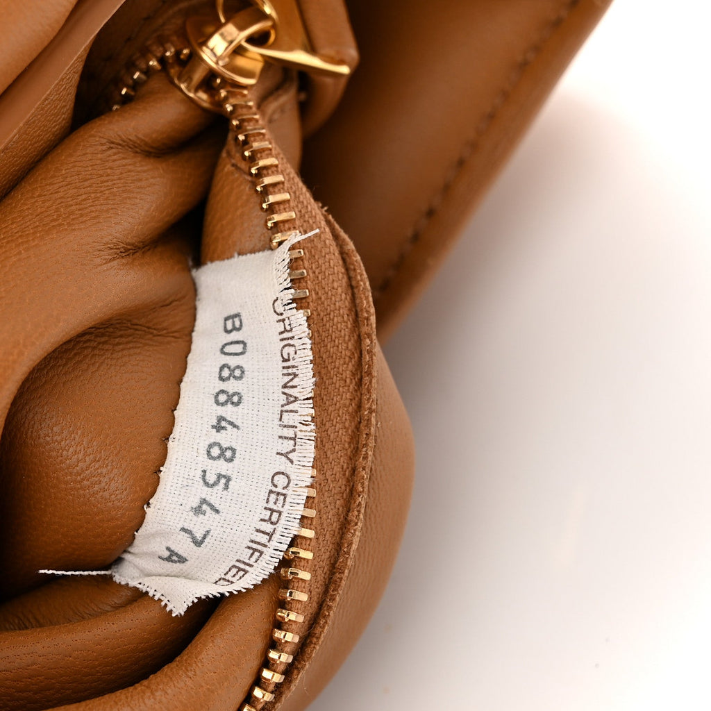 Nappa Maxi Intrecciato Padded Cassette Crossbody Bag Caramel