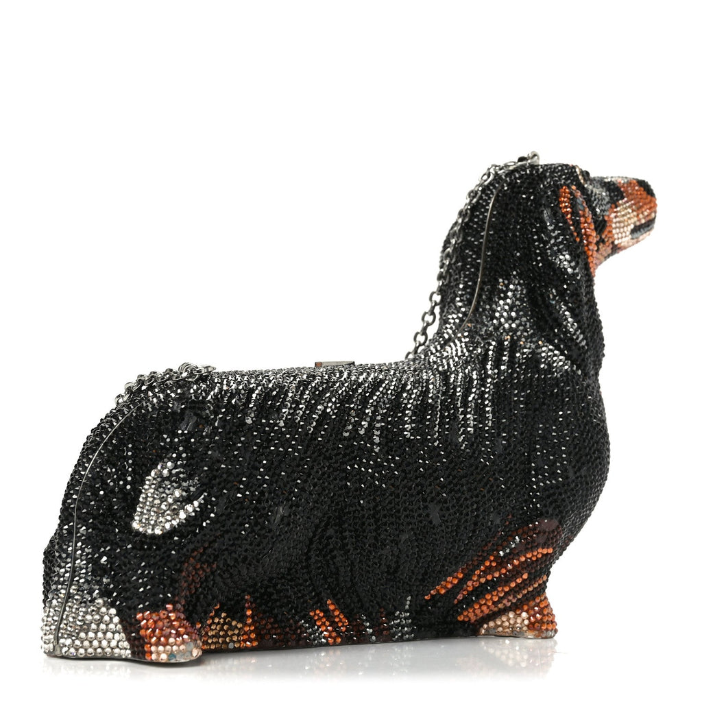 Crystal Romeo Dachshund Minaudiere Clutch