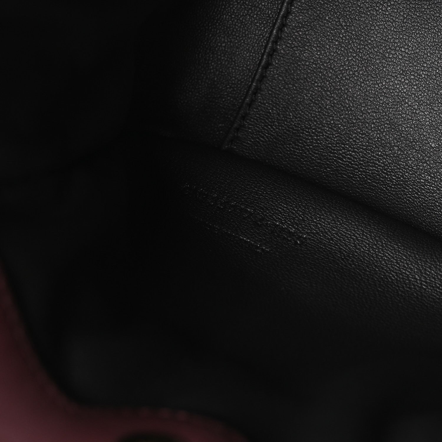 Lambskin Matelasse Monogram Mini Jamie Shoulder Pouch Bag Rouge Cabernet