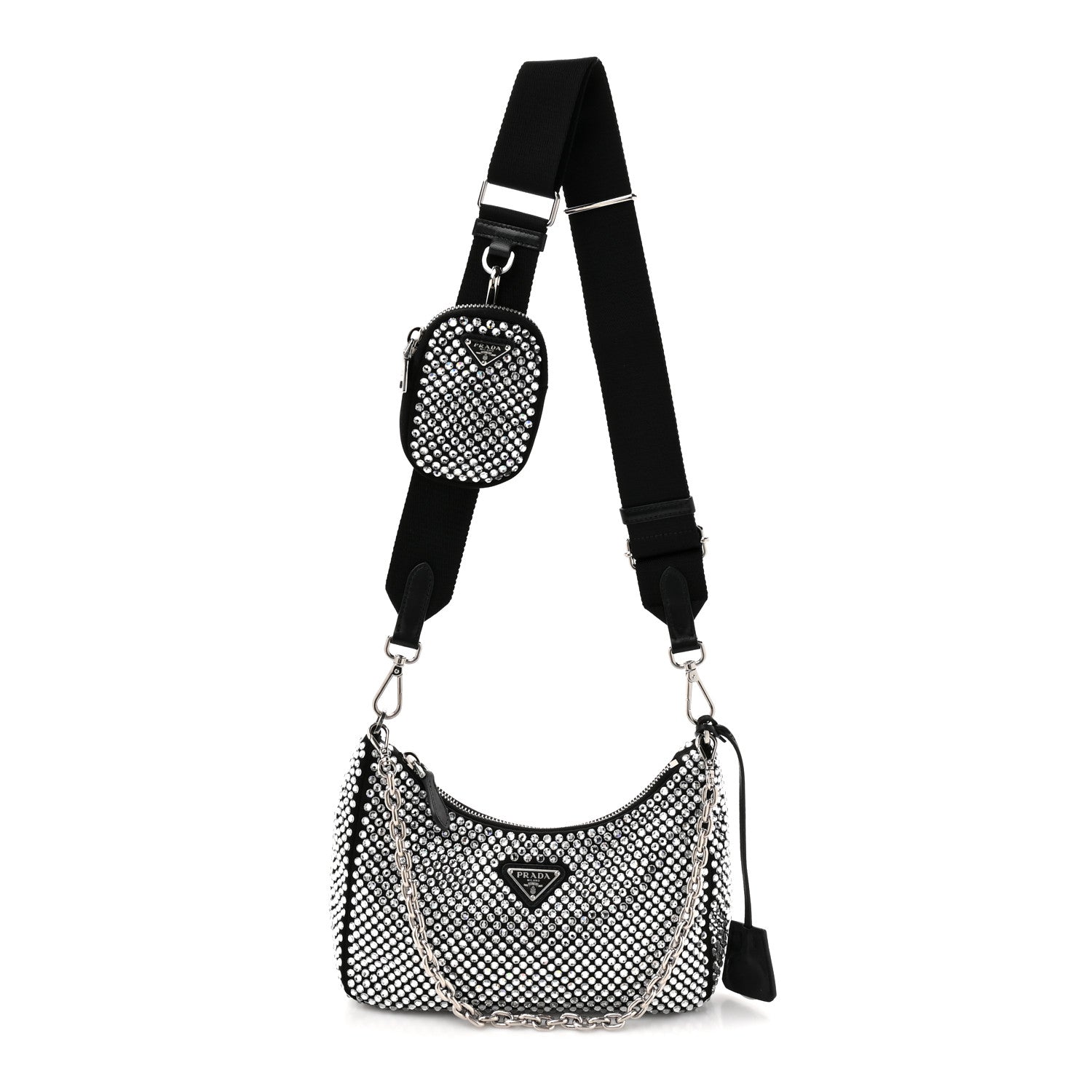 Satin Crystal Re-Edition 2005 Shoulder Bag Cristal