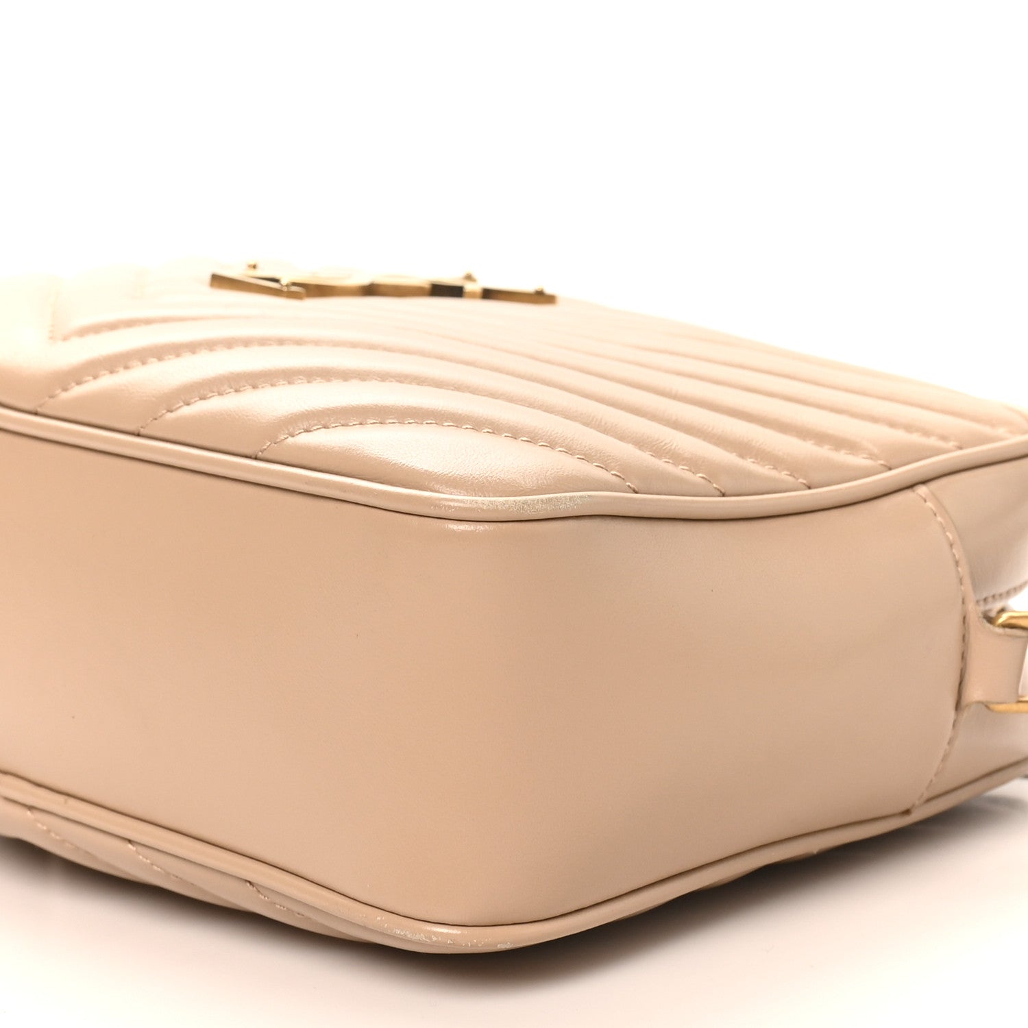 Calfskin Matelasse Monogram Lou Camera Bag Dark Beige