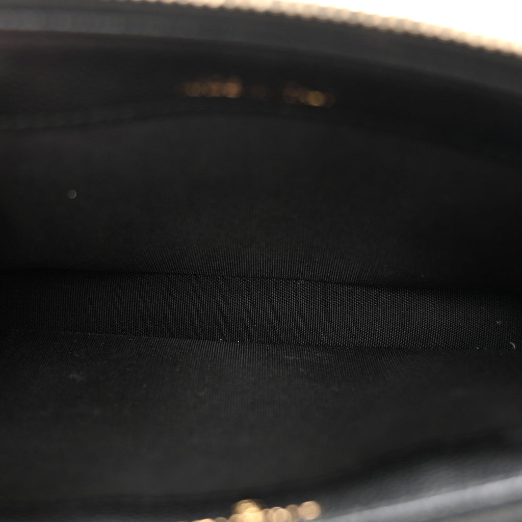 Caviar Quilted Small Boy Clutch With Chain Black