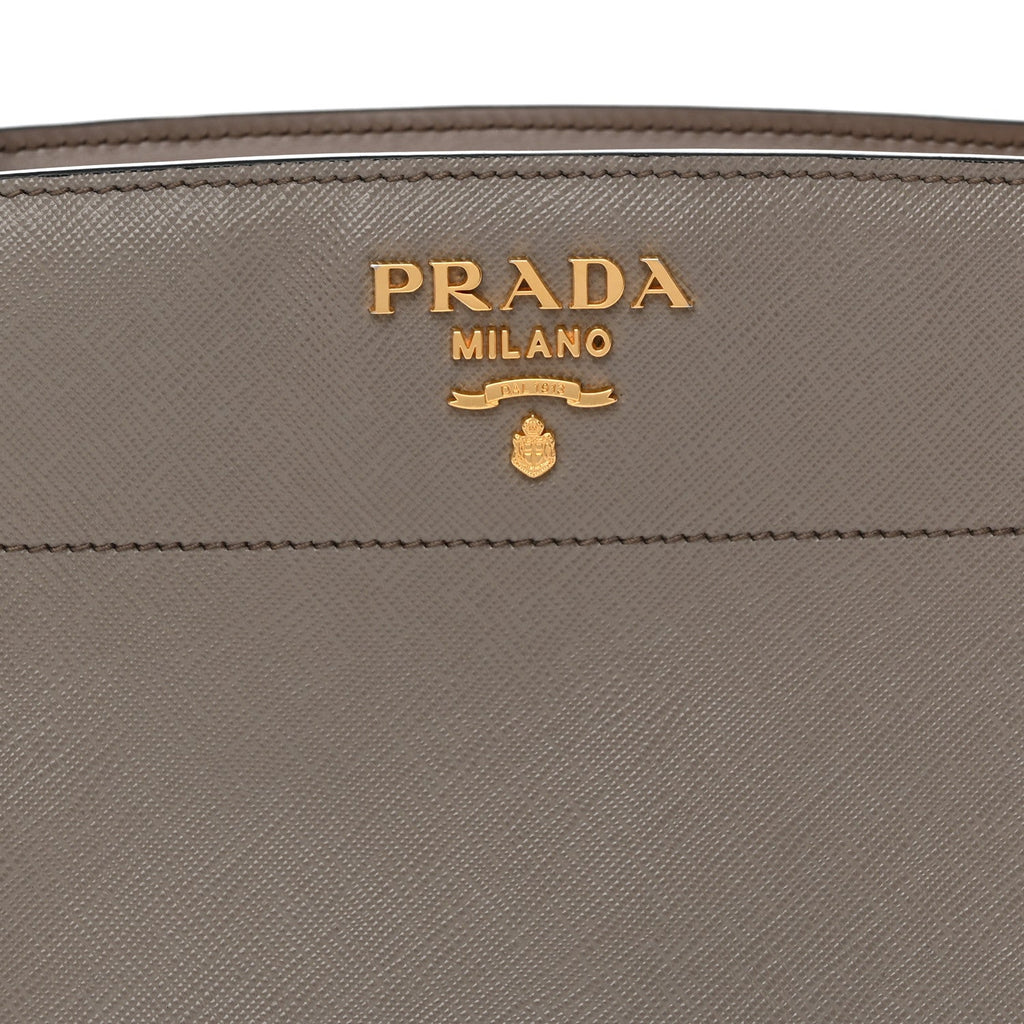 Saffiano Calfskin Esplanade Crossbody Bag Argilla