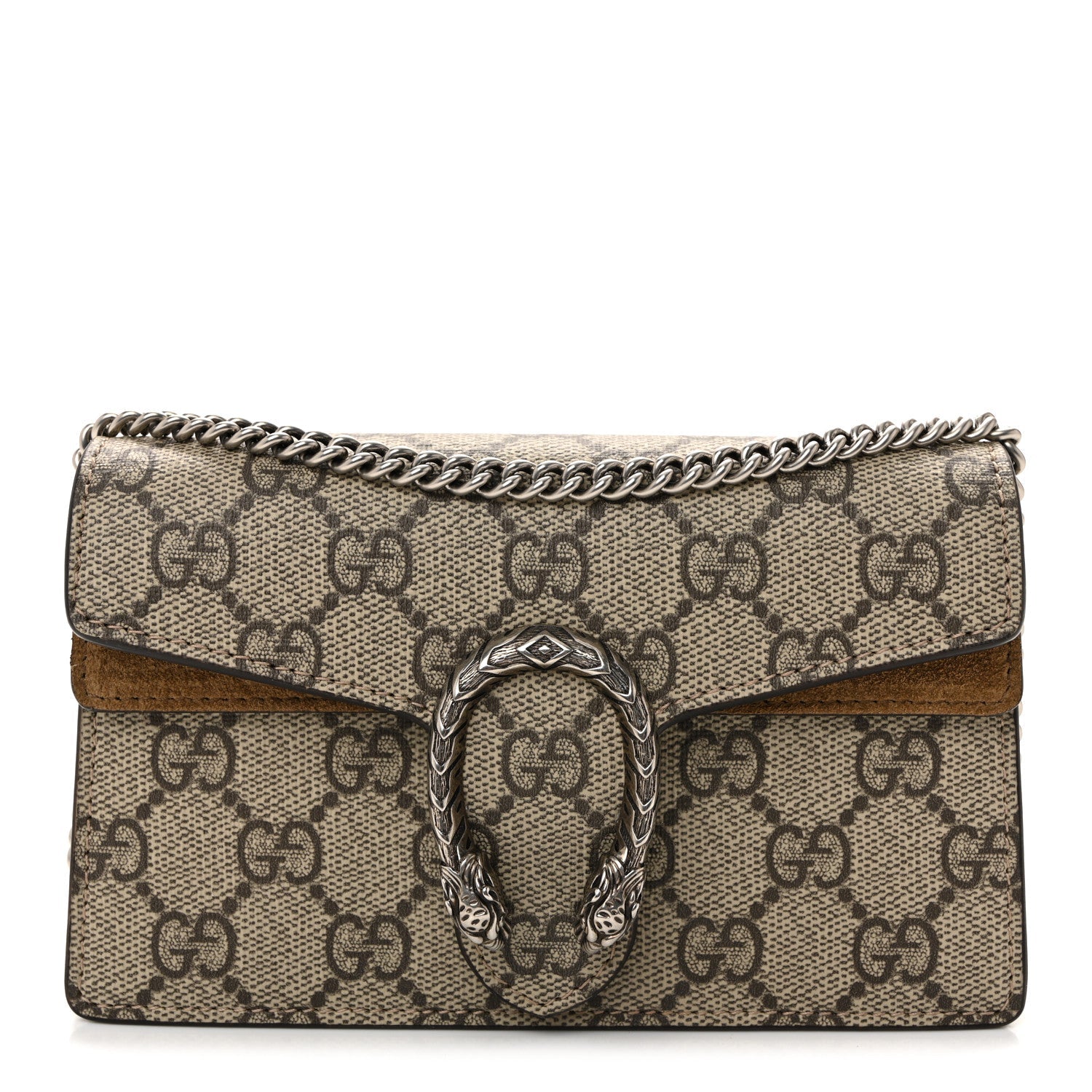GG Supreme Monogram Super Mini Dionysus Shoulder Bag Taupe