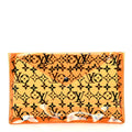 PVC Monogram Printed Envelope Pouch Orange
