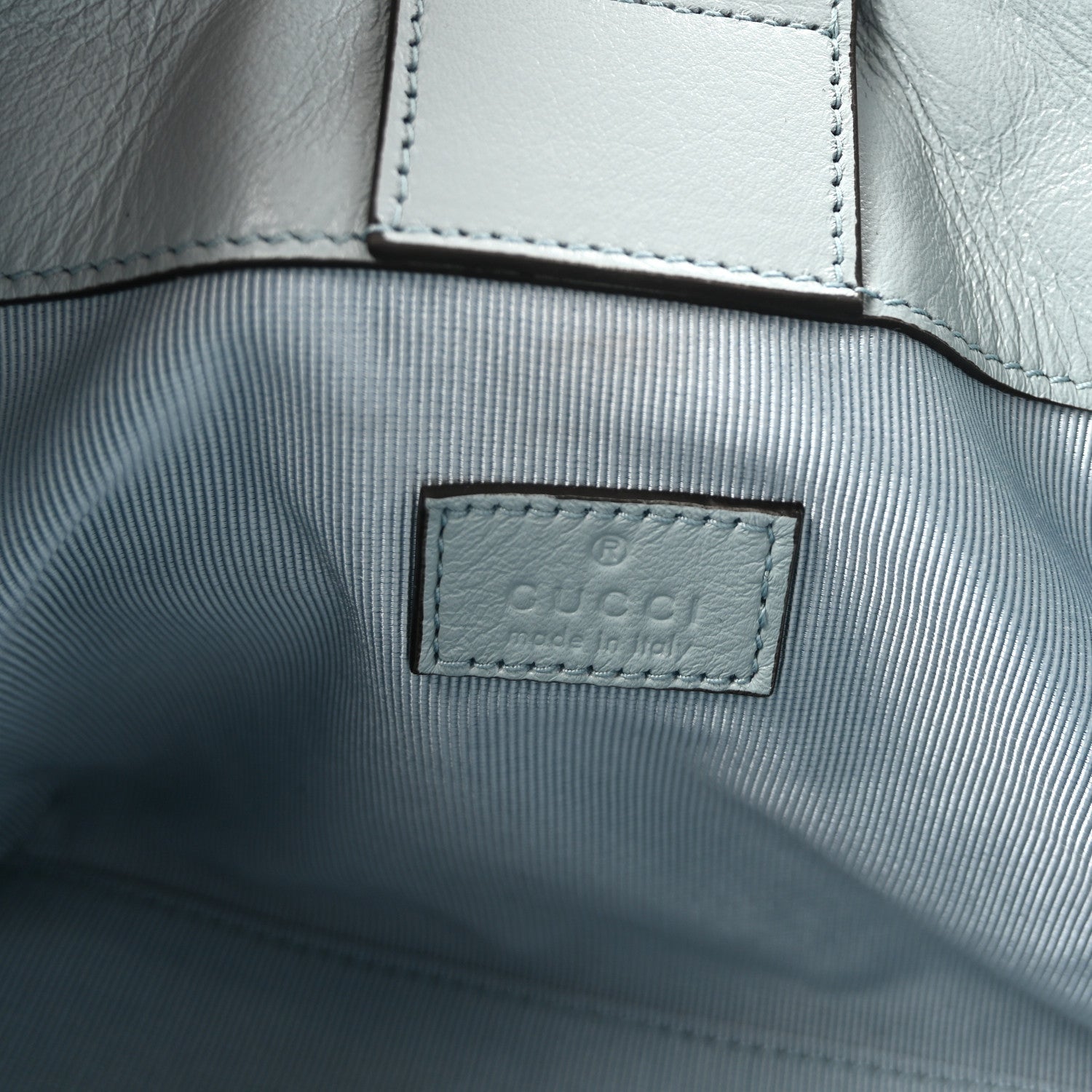 Nappa Chevron Matelasse Small GG Marmont Tote Bag Icy Blue