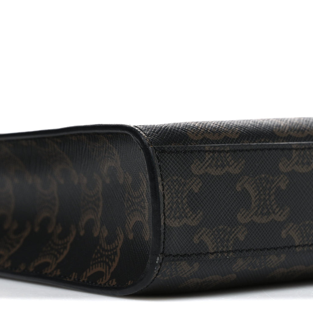 Triomphe Canvas Calfskin Mini Vertical Cabas Tan