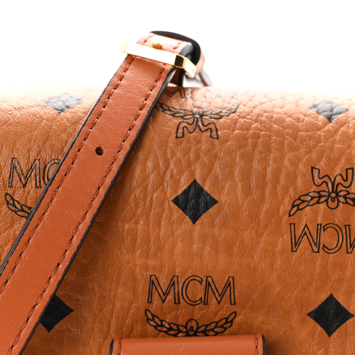 Visetos Small Patricia Saddle Bag Cognac