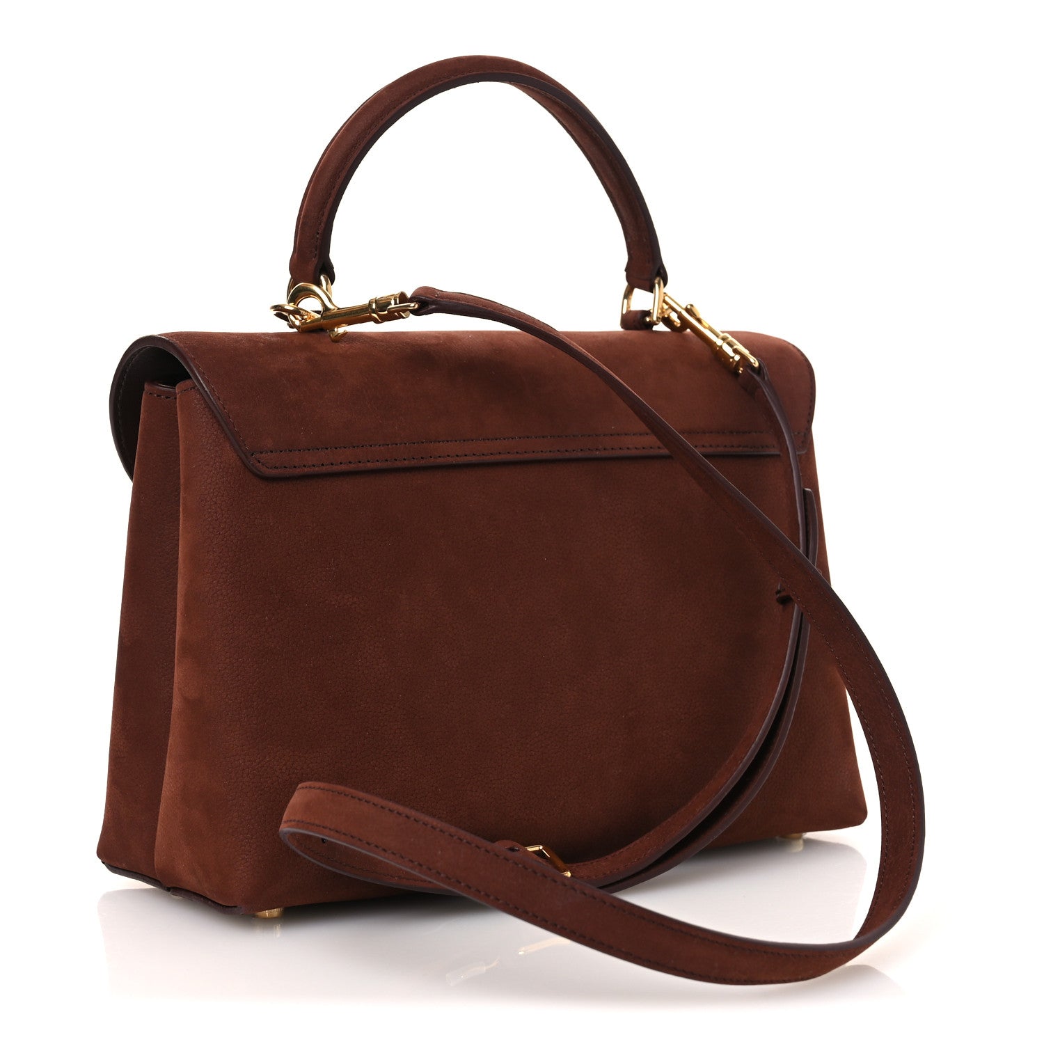 Grained Nubuck Calfskin Medium Nino Chestnut