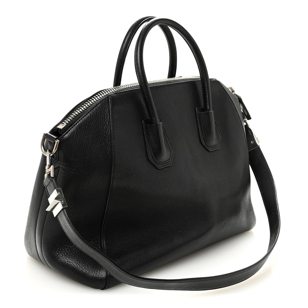 Sugar Goatskin Medium Antigona Black Black